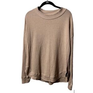 Mono B Henley Waffle Oversized Sweatshirt